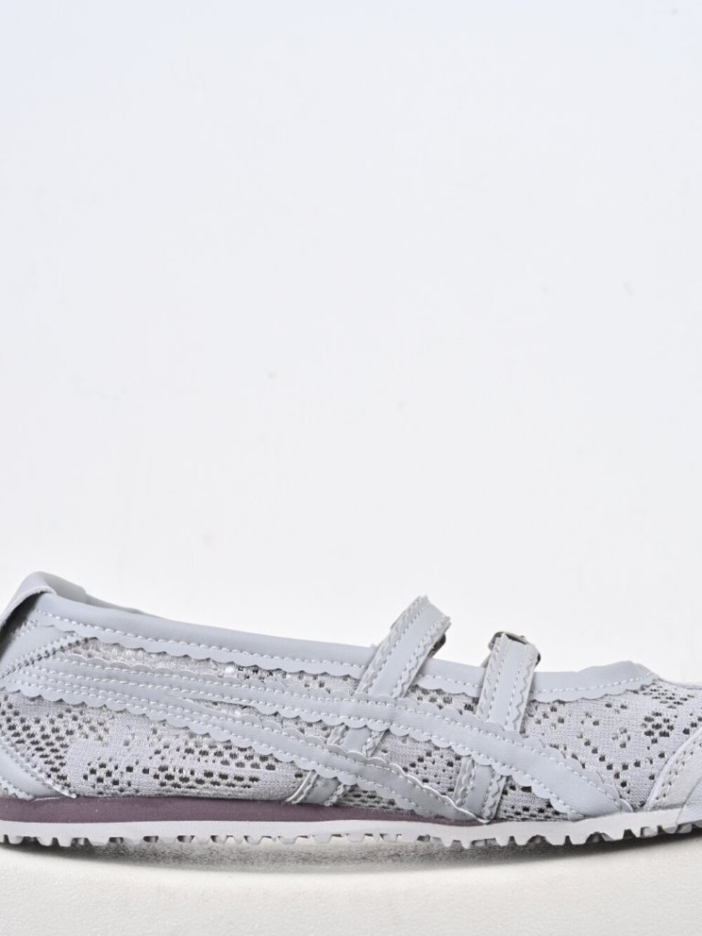 Onitsuka Tiger Mexico 66 Mary Jane Lace Mesh Shoes Gray Women's NIB - Picture 3 of 6